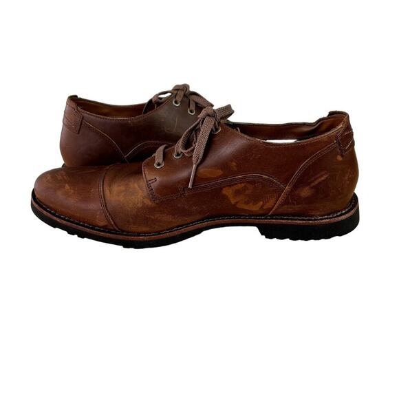 Timberland Shoes Oxford Mens 9.5 US Brown Kendrick Leather Lace Up A1NDI A3119 - Picture 7 of 11